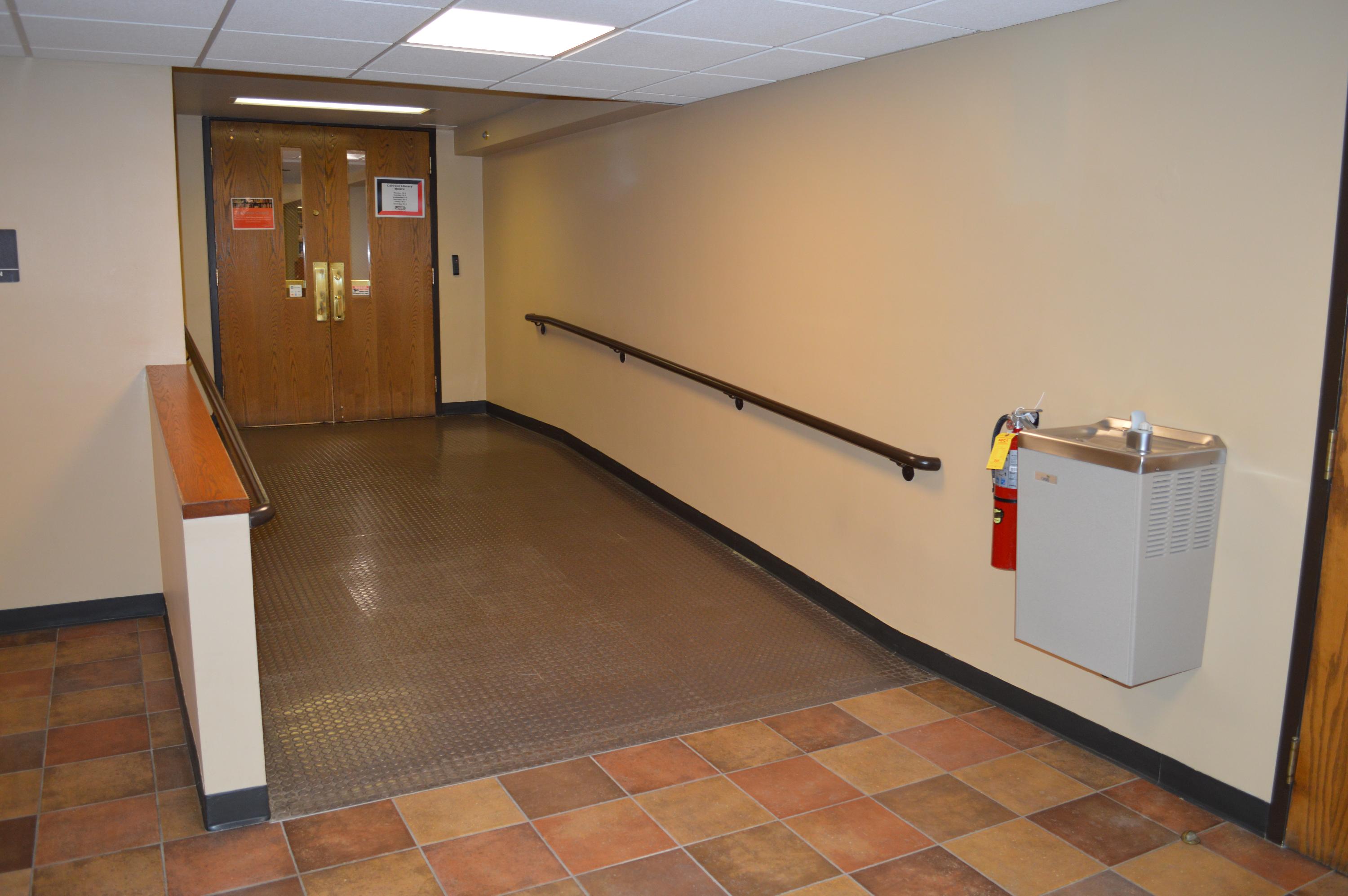 Upper St. Clair library ramp to the adult floor